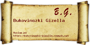 Bukovinszki Gizella névjegykártya