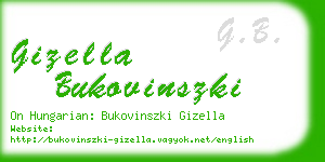 gizella bukovinszki business card